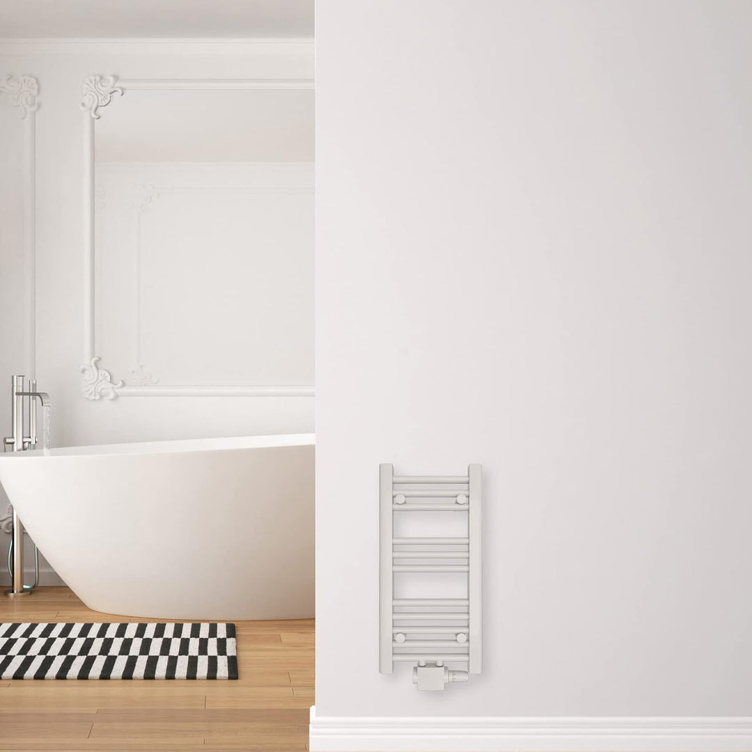SHV Badheizkörper mit Mittelanschluss in weiss | Heizkörper für Badezimmer, Handtuchhalter für Wand