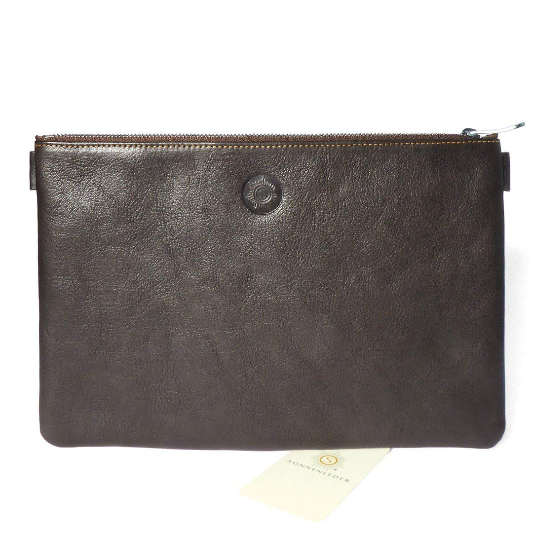 SONNENLEDER - hochwertige Banktasche "WEILL" Farbe: Mocca *Echtes Leder*, Mocca
