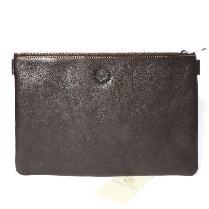 SONNENLEDER - hochwertige Banktasche "WEILL" Farbe: Mocca *Echtes Leder*, Mocca