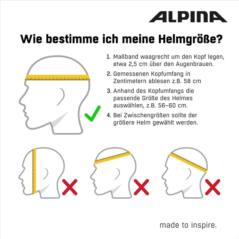 ALPINA GRUNERLOKKA - Beleuchteter, Leichter City LED Fahrradhelm Mit Kopfhörer Befestigung & Sonnens