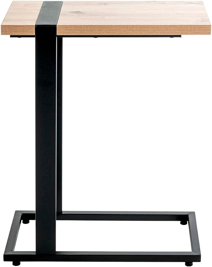 HAKU Möbel Beistelltisch, Metall, eiche, schwarz, B 24 x T 49 x H 64 cm