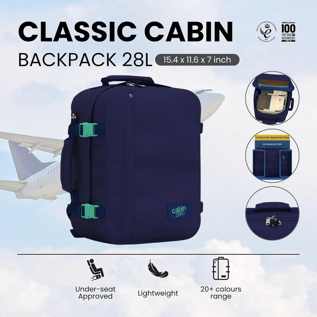 Cabinzero Unisex Rucksack, Deep Ocean