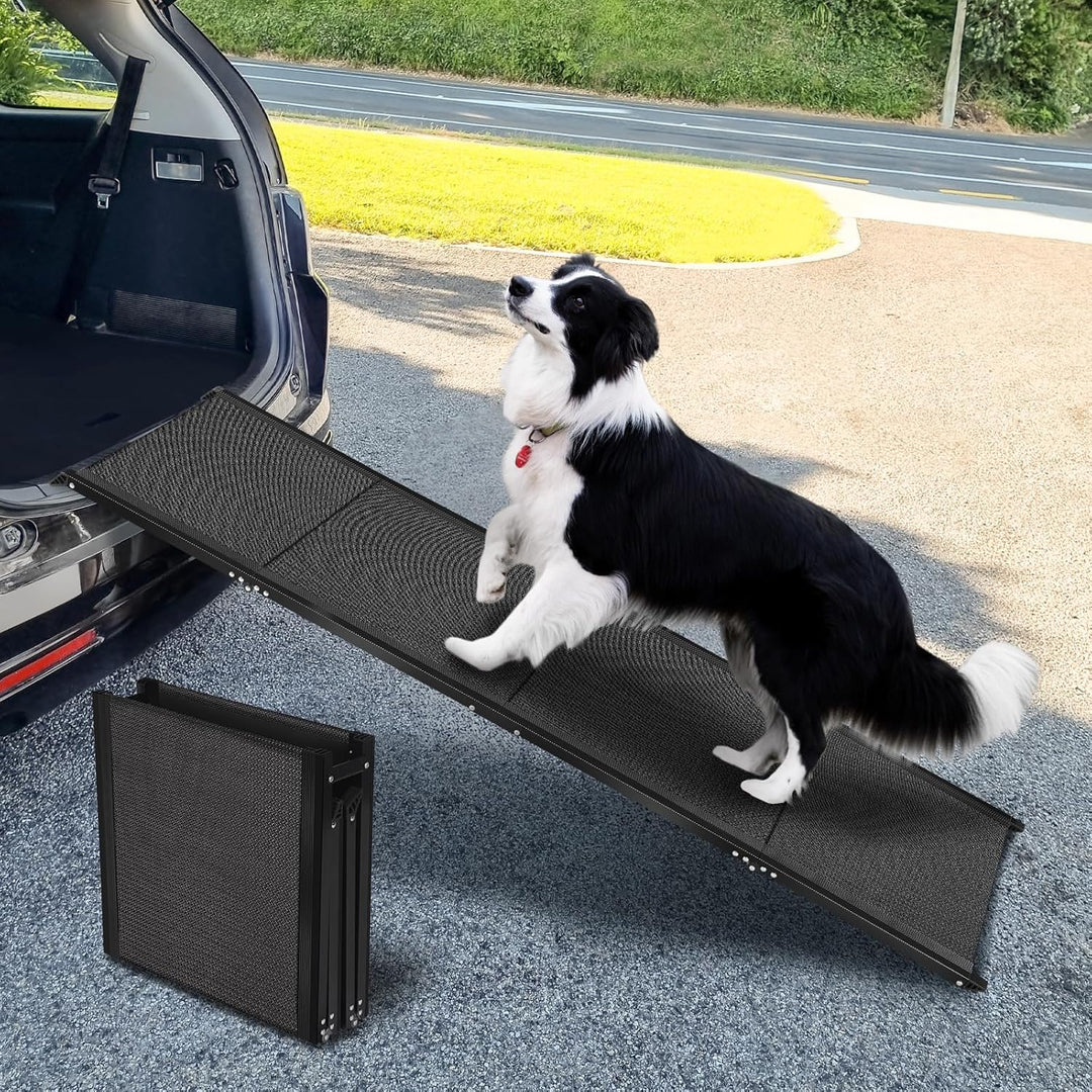 FASNATI 180×50cm Hunderampe Auto Klappbar, bis 70kg, Anti-Rutsch Hunderampe für grosse Hunde, Leicht