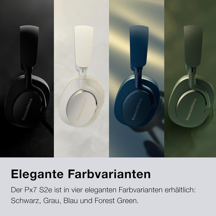 Bowers & Wilkins PX7 S2e Over-Ear-Kopfhörer mit Geräuschunterdrückung, kabellos, Qualcomm aptX™ Adap