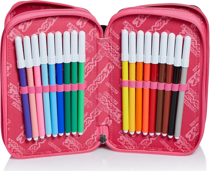 Seven Federmäppchen, Mäppchen, Mehrfarbig, Federtasche für Schreibwaren, Etui komplett mit Bleistift