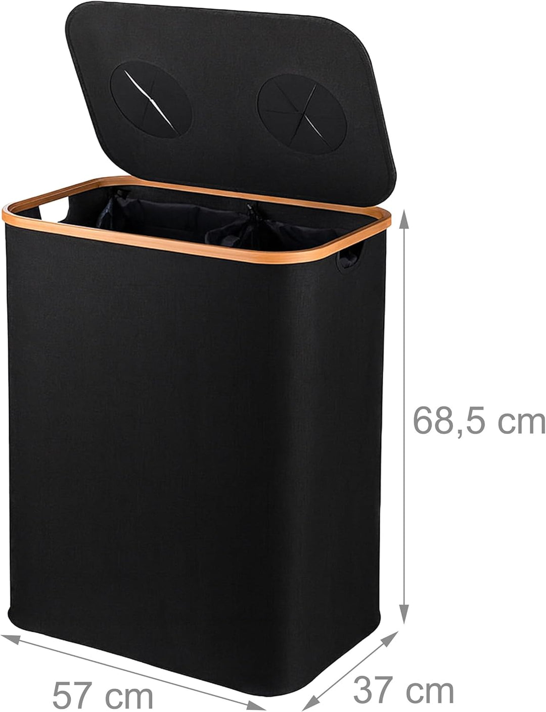 Relaxdays Pfandflaschen Sammelbehälter, 140 L, bis 60 Flaschen, 2 Beutel, Flaschensammler für Glas &