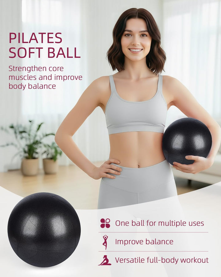 Abahub Pilates Ring Set, 35CM Magic Circle, 25CM Mini Ball,5er Set Fitnessbänder,Home Pilates Ausrüs