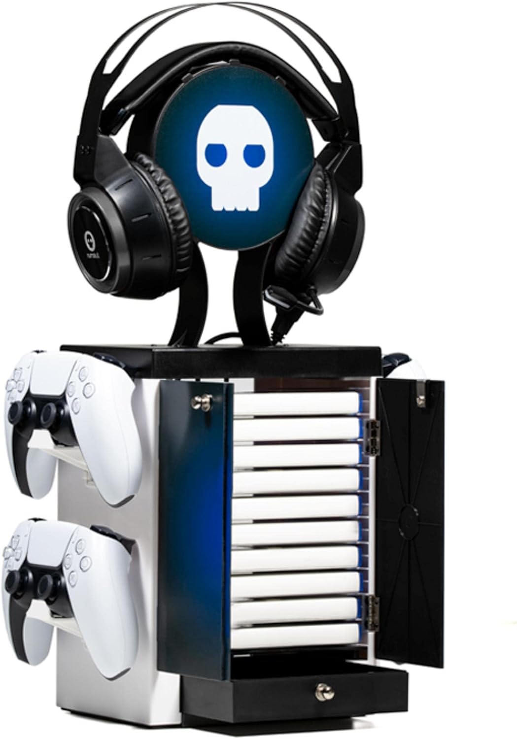 Numskull NS2612 Videospiel-Schrank, Inspiriert Von der Ps5 PS5 inspired Gaming Aufbewahrungsturm, PS