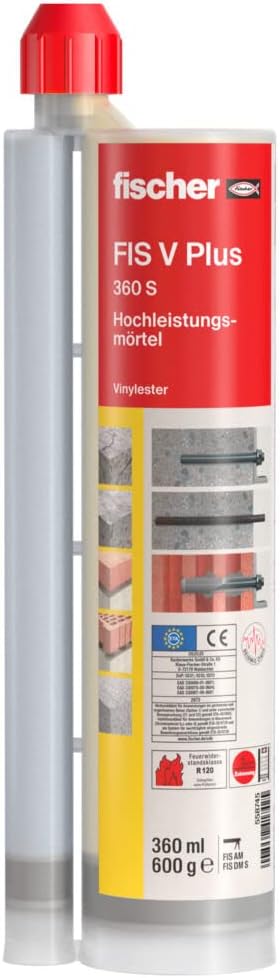 fischer Hochleistungsmörtel FIS V Plus 360 S im handlichen Thermosafekoffer, wetterfester Mörtel für