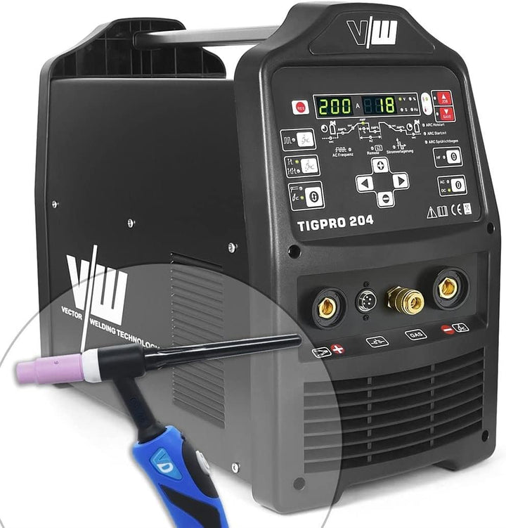 WIG AC DC Schweissgerät 200A - Puls Inverter - MMA Elektrode - IGBT - HF Zündung Pilot - Aluminium s
