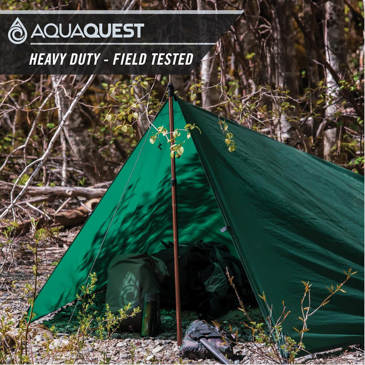 AQUAQUEST Safari wasserdichte Camping-Plane - Leichter Sonnenschutz oder Regenschutz - Wandern, Ruck