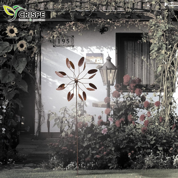 Metall Windrad 'Löffel' - massives Windspiel Windmühle für den Garten - wetterfest und standfest - m