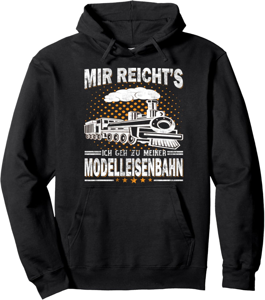 Eisenbahn Rentner Dampflok Modellbau Lok Modelleisenbahn Pullover Hoodie
