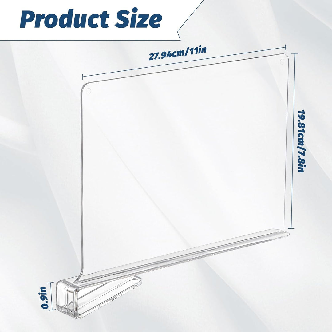 Kasanni 8 StüCk Regaltrenner Transparente Acryl-Regaltrenner 30x20cm Multifunktionaler Regaltrenner