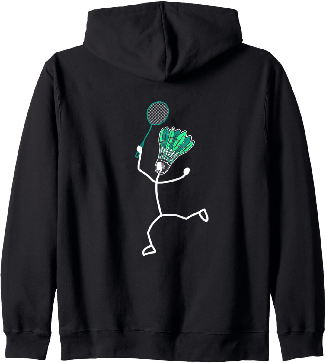 Badminton Stylisches cooles Strichmännchen Kapuzenjacke