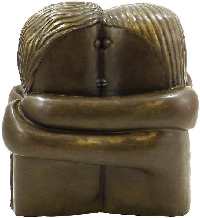 Moderne Kunst Bronzefigur - Der Kuss - signiert - Constantin Brâncusi Skulptur - Moderne Plastik - A