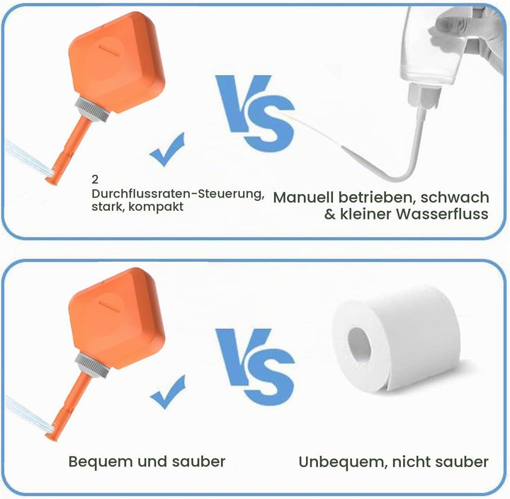 Portable Bidet, 240ml Reise Bidet, Tragbares Bidet Handbrause für Toilette Outdoor, Camping Flasche