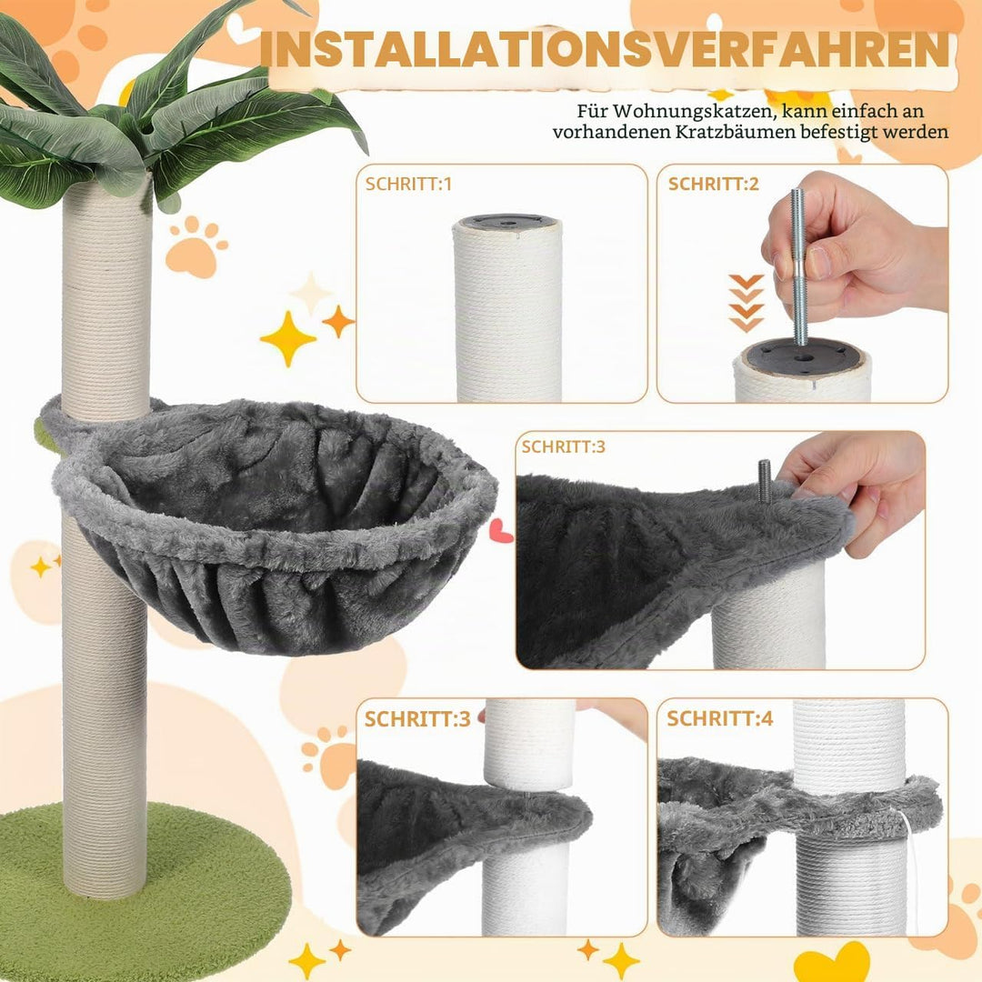 Gatuida Katzen Hängematte Ersatz: Katzenhängematte Gross Weich Warm Tiefes Korbdesign Kratzbaum Zube