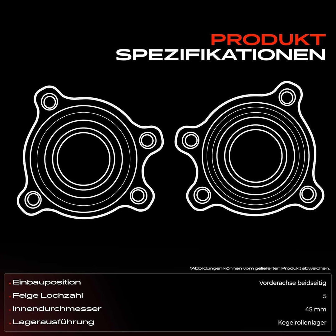 Frankberg Radnabe Radlagersatz Vorderachse für Transit FA FB FC FD FM FN FS FZ 2.2L-3.2L 2006-2014 B