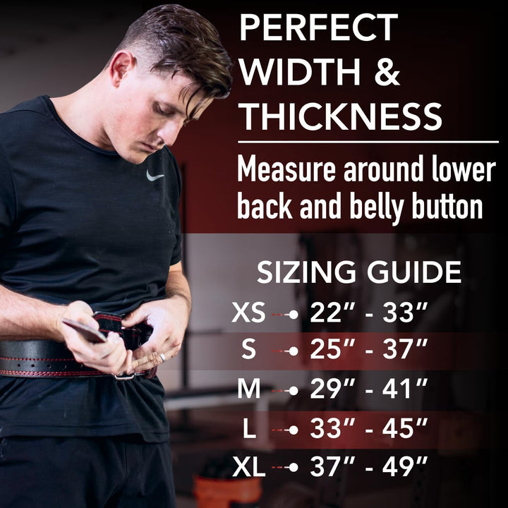 Dark Iron Fitness Weight Lifting Belt, Genuine Leather Belts for Gym Men and Women, Durable Comforta