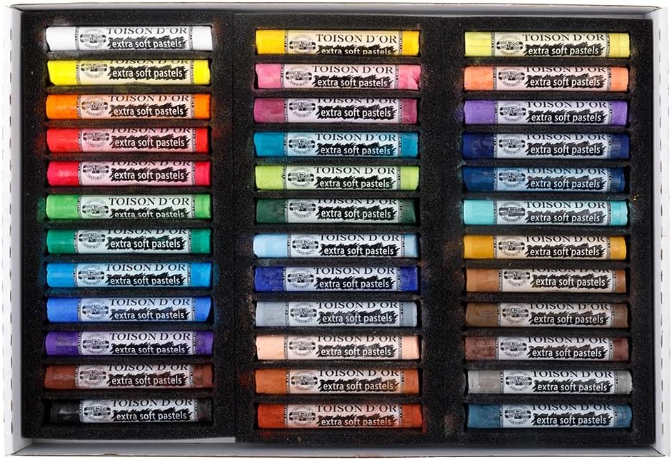 KOH-I-NOOR TOISON D'OR 8552 Extra weiche Künstler-Pastellkreiden (36 Stück) 36 Stück (1er Pack), 36
