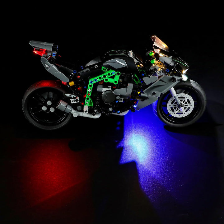 YEABRICKS LED Licht für Lego-42170 Technic Kawasaki Ninja H2R Motorrad Bausteine Modell (Lego Set Ni