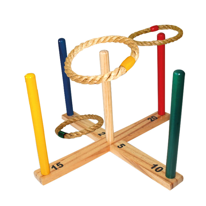 Schildkröt Ring Toss Ringwurfspiel, Set zum Zusammenschrauben aus zertifiziertem FSC Holz, 1 Wurfkre