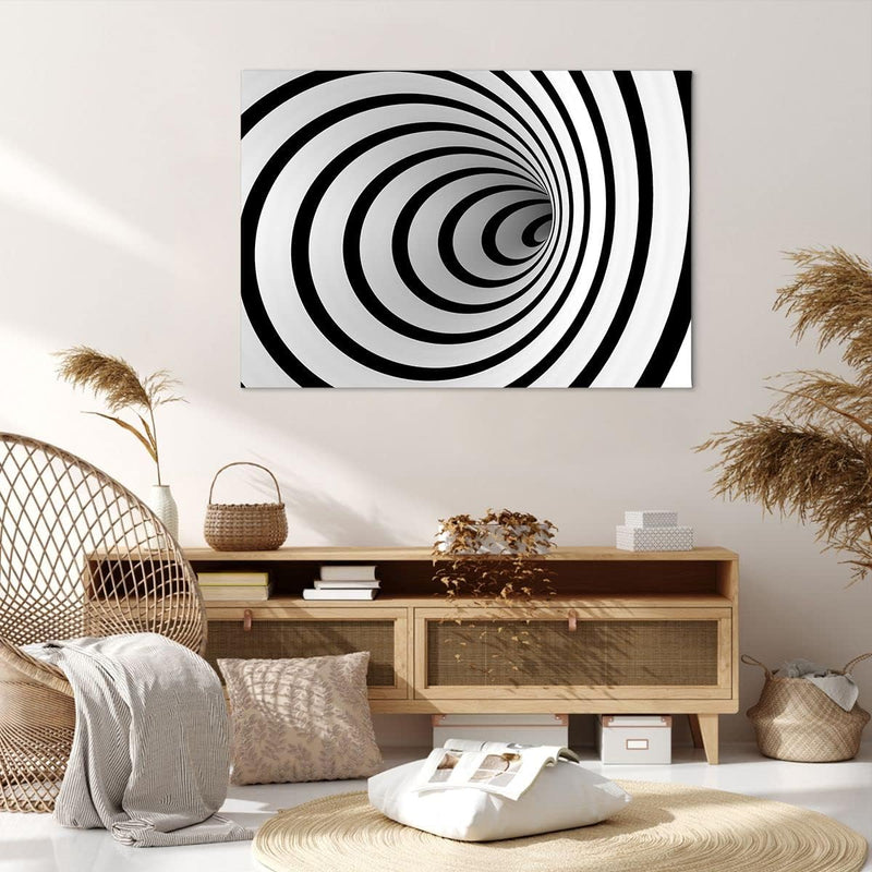 Bilder auf Leinwand 100x70cm Leinwandbild Spirale abstrakt komposition Gross Wanddeko Bild Schlafzim