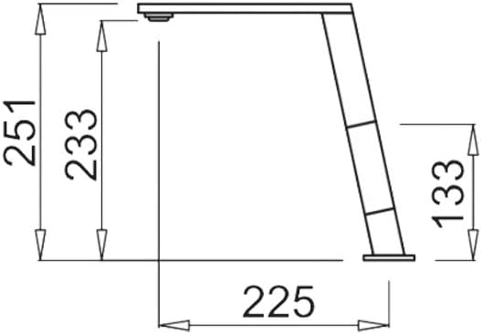 ELLECI Blade MGKBLA48 Spültischarmatur, 48 Grigio Cemento, 48 Grigio Cemento