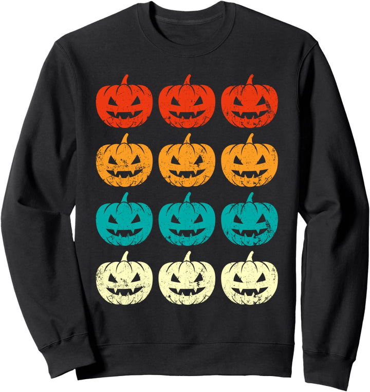 Halloween-Kürbisse, retro Sweatshirt