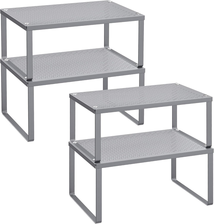 SONGMICS Gewürzregal, 4er Set, Küchenregal, Küchen-Organizer, Küche, Gewürzhalter, erweiterbar, stap