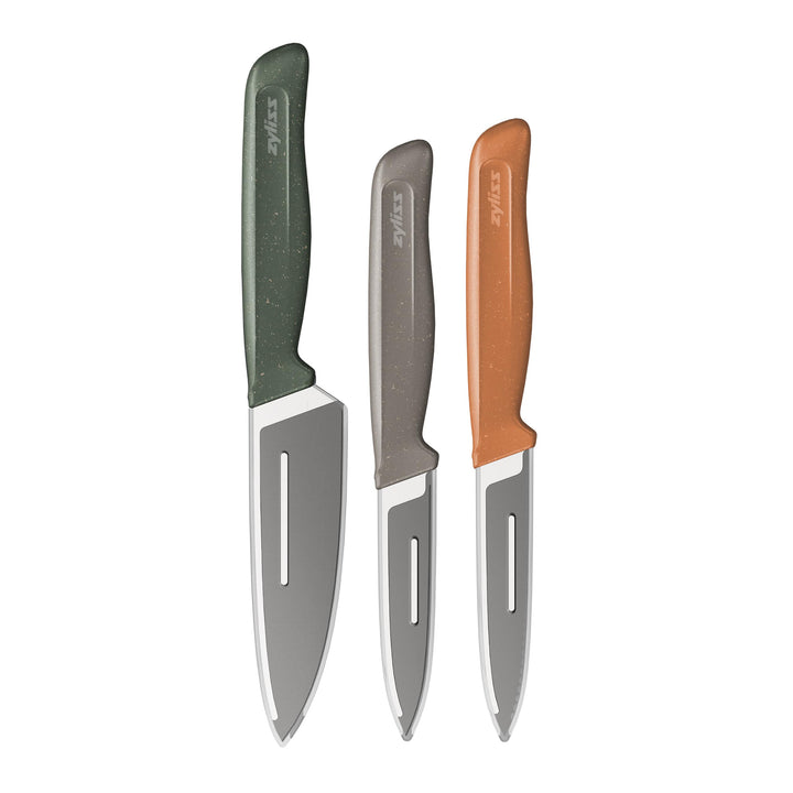 Zyliss Messerset 3-teilig, 3 x Universalmesser aus Deutschem Edelstahl, Spülmaschinengeeignet, 5 Jah