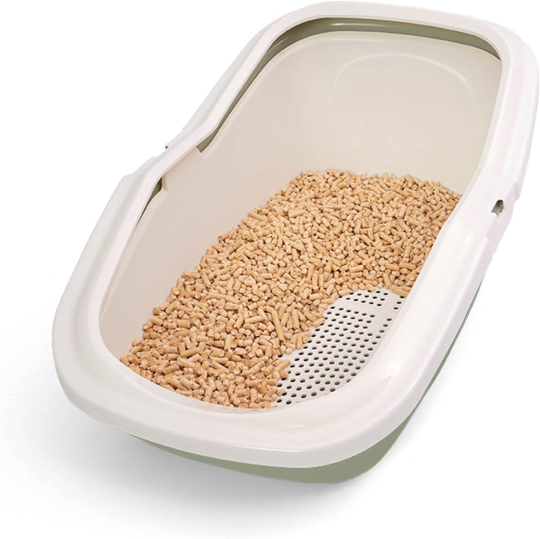Katzentoilette PeeWee EcoMinor Katzenklo offen Schale Katzen WC inkl. 3kg Streu Holzpellets Pellets,