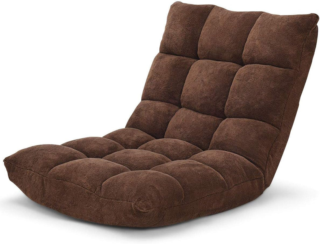 GOPLUS Bodenstuhl, Bodensofa mit Rückenlehne, Bodensessel mit Schlaffunktion, Floor Chair, Lazy Sofa