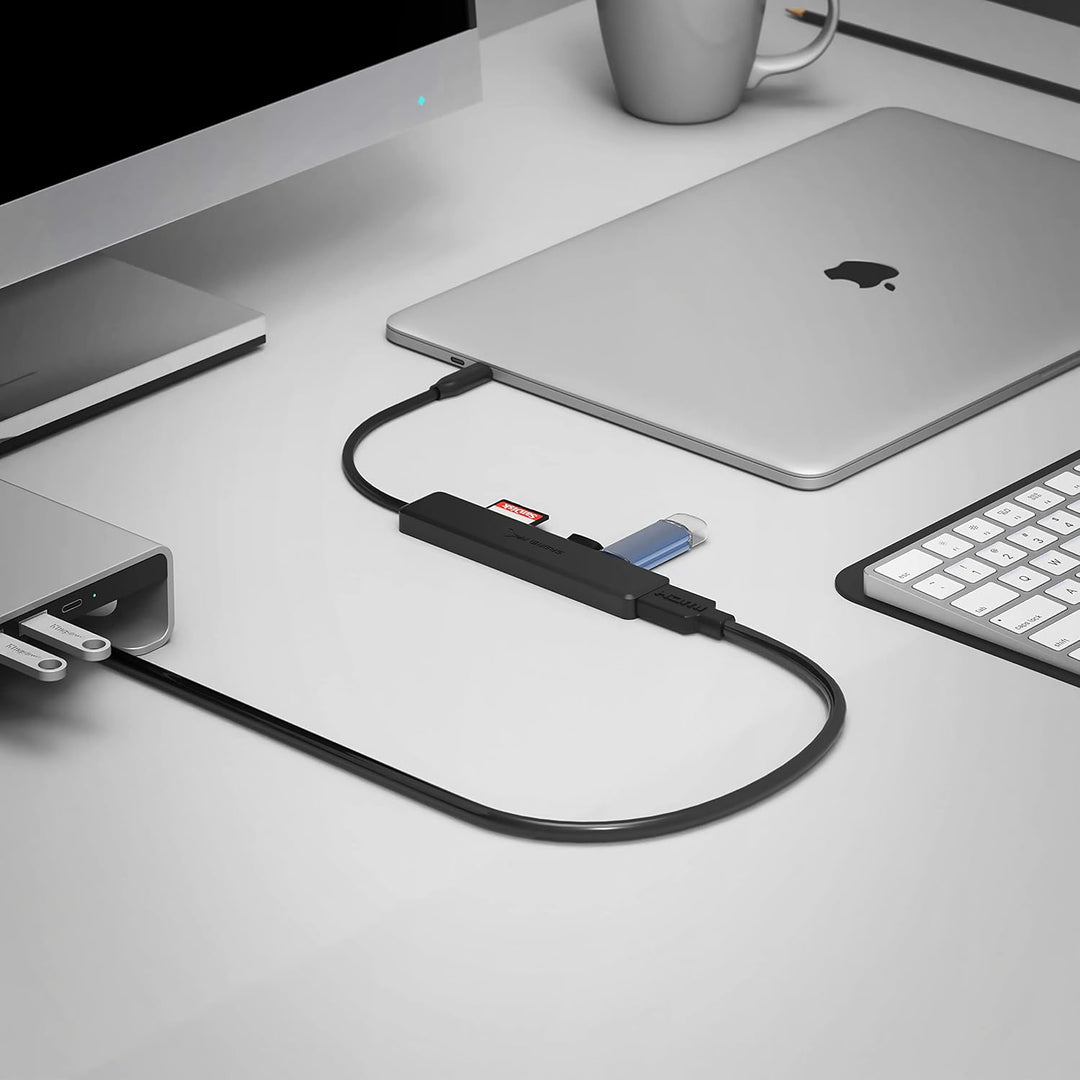 SABRENT USB C Hub mit HDMI 4K 30Hz, 60W USB-C PD Ladegerät und SD/Micro SD Kartenleser (HB-TC6C) 6-i