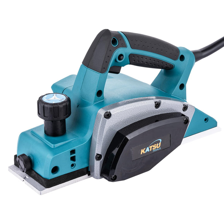 KATSU Tools Elektrohobel, 600 W, handgeführter, kabelgebundener Holzhobel, 82 mm Hobelbreite, 2 mm S
