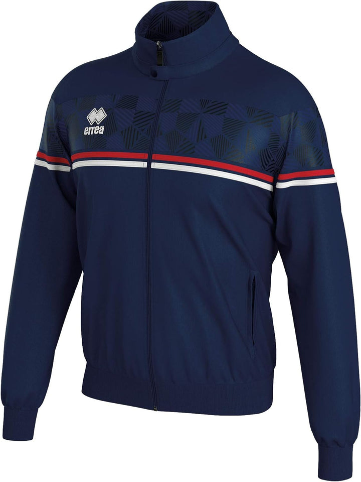 Errea Unisex fg0u0z-0206_l Mantel, Marineblau/Rot/Weiss, L