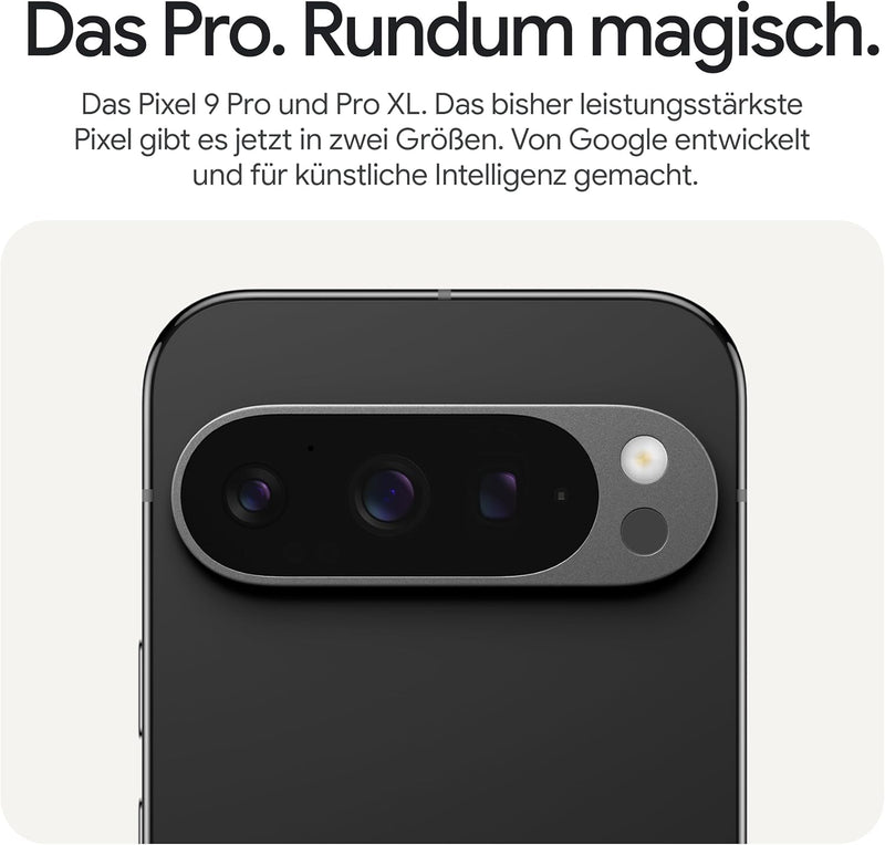 Google Pixel 9 Pro XL – Android-Smartphone mit Gemini ohne SIM-Lock, Dreifach-Rückkamerasystem, 24 S