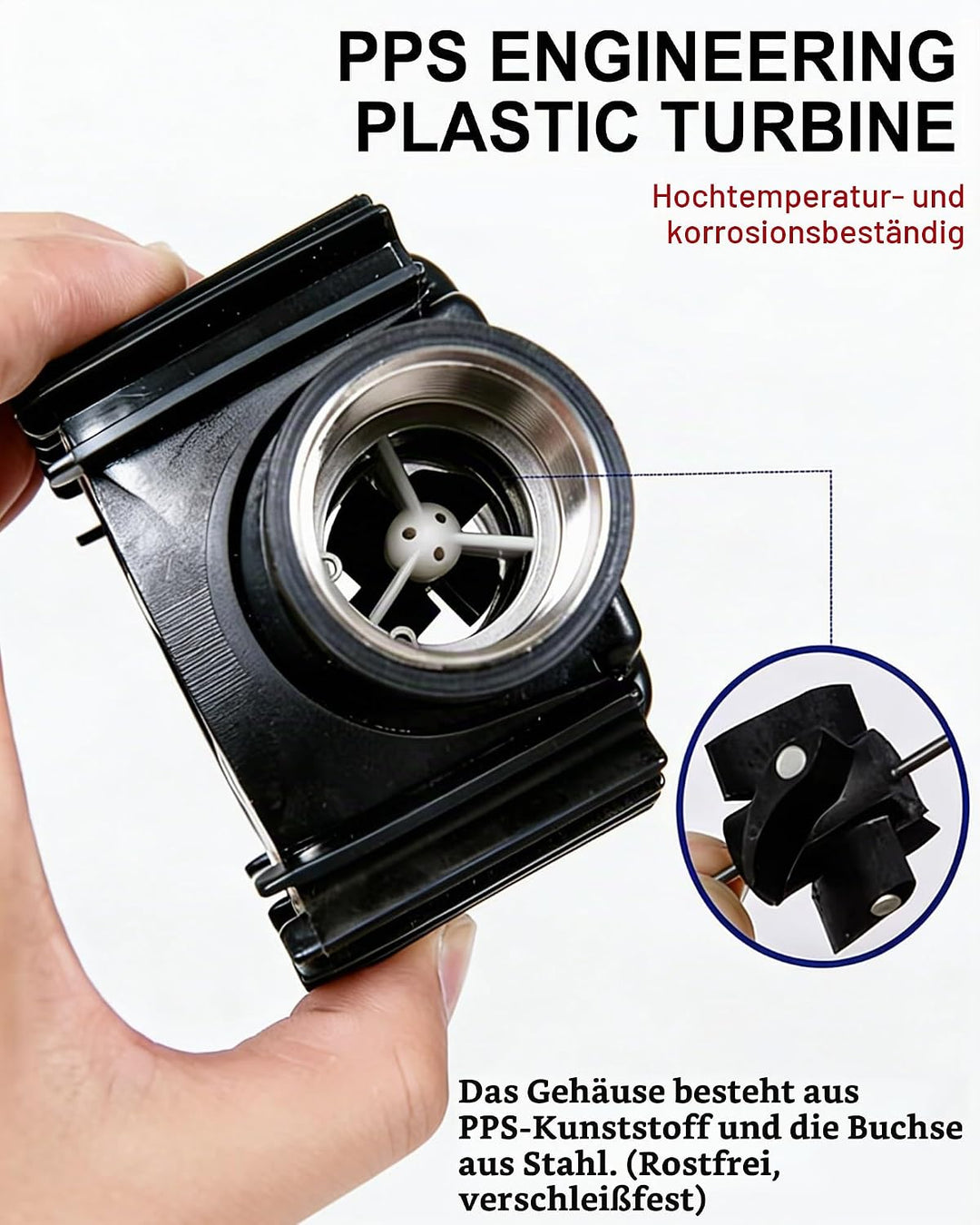 Durchflussmesser Digitalanzeige, Hochpräziser Wasser-Diesel-Durchflussmesser, Durchflussmesser für D