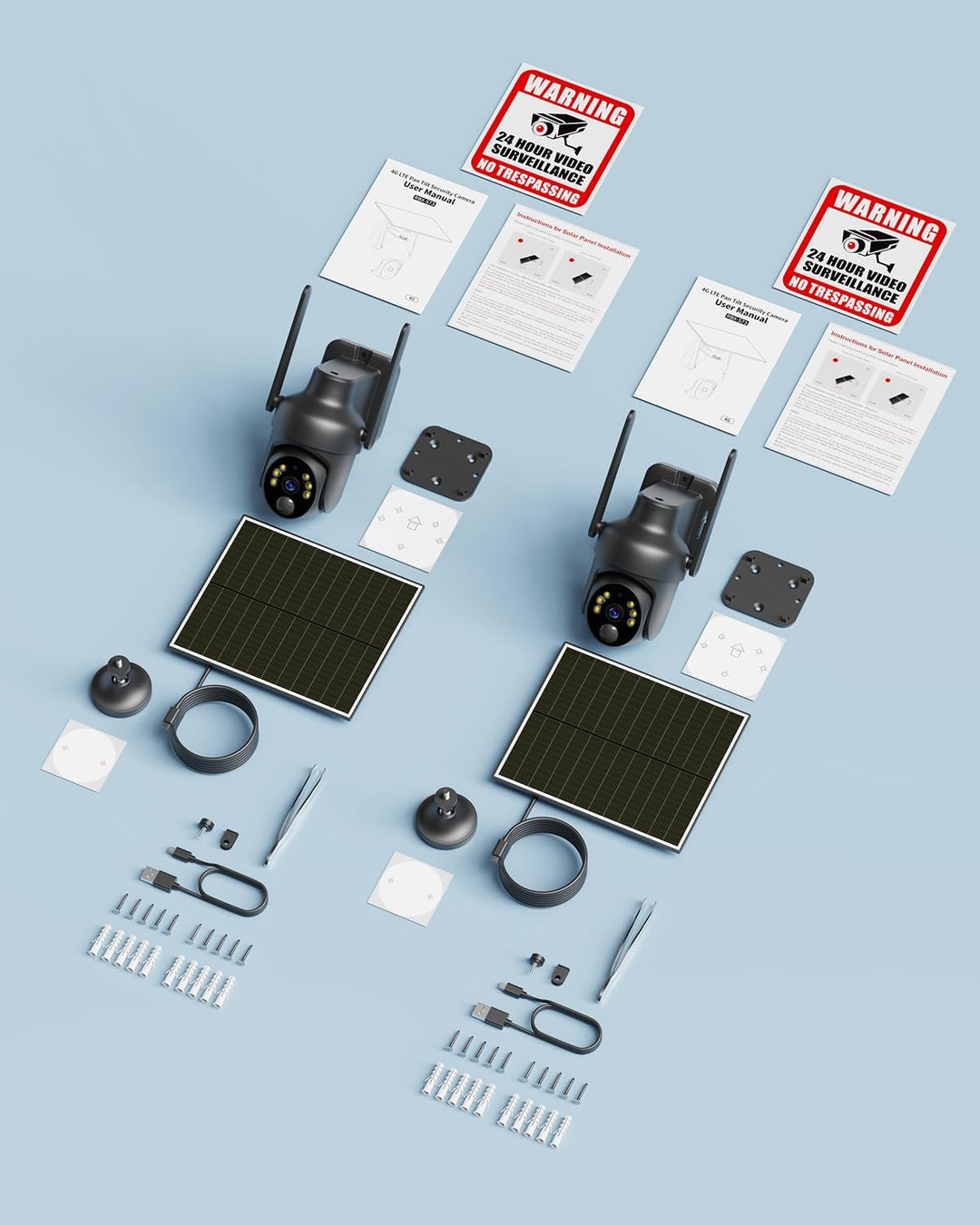 SEHMUA 4G LTE Überwachungskamera Aussen Solar mit SIM Karte, 2K HD PTZ Kabellos Kamera Ohne WLAN Out