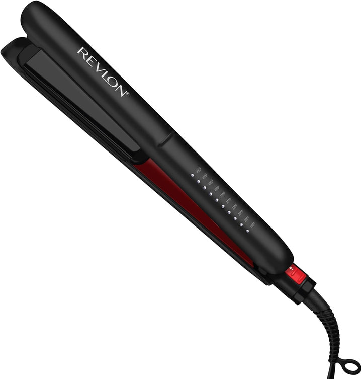 Revlon SmoothStay 25 mm Glätteisen mit Kokosnussöl-Infusion + Reisebeutel (schwimmende Platten mit a
