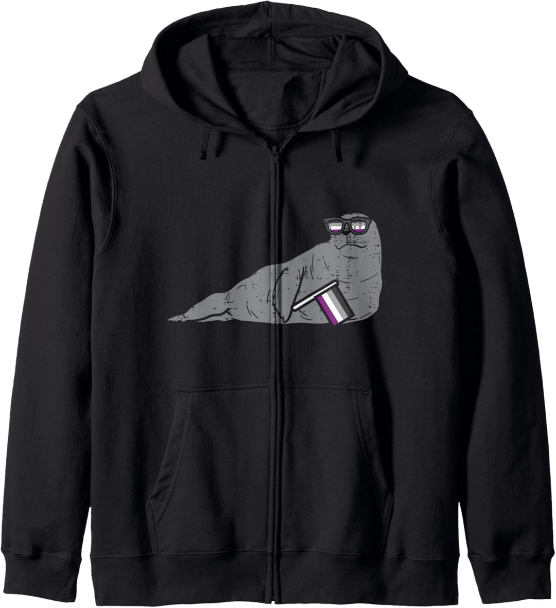 Seal Animal LGBTQ Asexual Flag Ace Pride Ally Men Women Kapuzenjacke