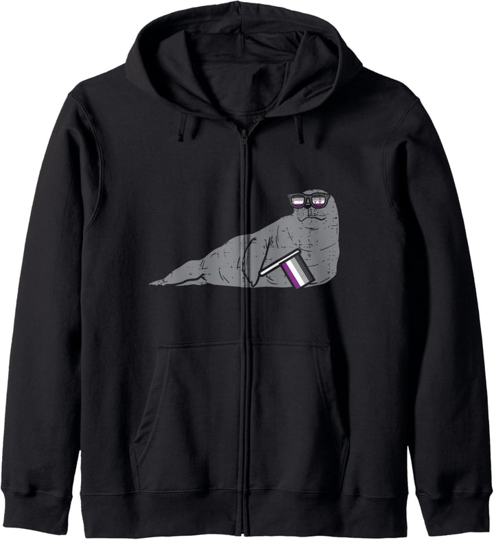 Seal Animal LGBTQ Asexual Flag Ace Pride Ally Men Women Kapuzenjacke