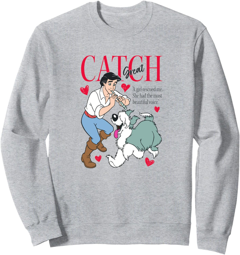 Disney The Little Mermaid Eric & Max Great Catch Hearts Sweatshirt