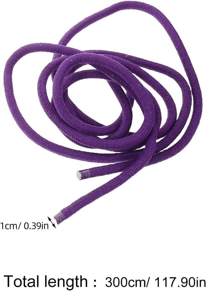Turnseil aus Weicher Baumwolle, 2 Stück, 3 Meter, Rosa | Anfänger, Heimtraining und Rhythmische Spor