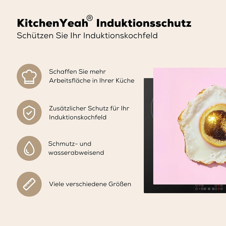 Herdabdeckplatte 59x52 cm Einteilig Induktionsmatte Küche Abdeckung Ceranfeld Herd Abdeckplatte Deko