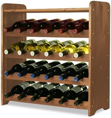 PROREGAL Weinregal PINOTWINE C | HxBxT 61,6x63,2x26,5cm | 24 Flaschen | Massives Kiefernholz | Braun