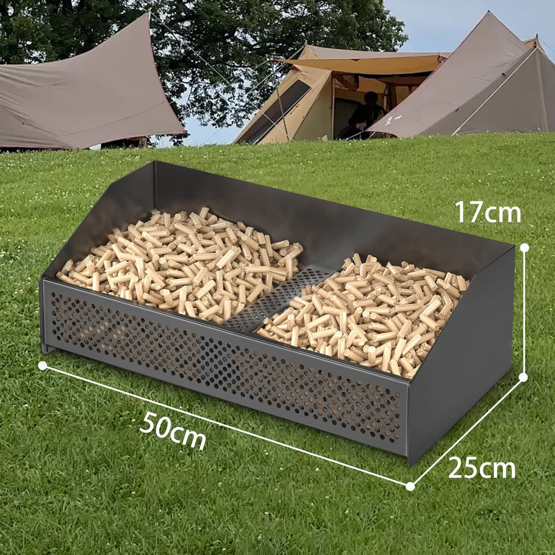 Pelletkorb für Kaminofen,Korb für Pelletbrenner,Pelletbrennkorb,50 x 25 x 17 cm,3.2kg, im Holzofen o