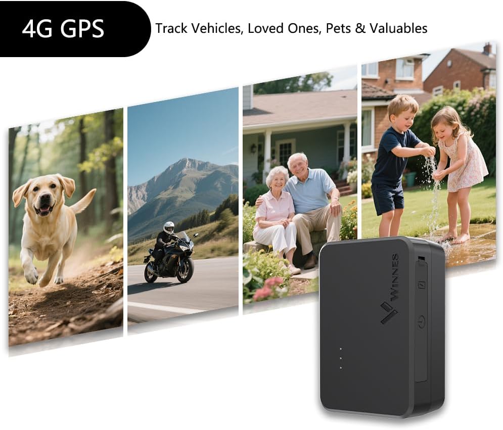 TKMARS Klein 4G Auto GPS, integrierte SIM-Karte(ABO erforderlich), 60 Tage Lange Akkulaufzeit, Magne