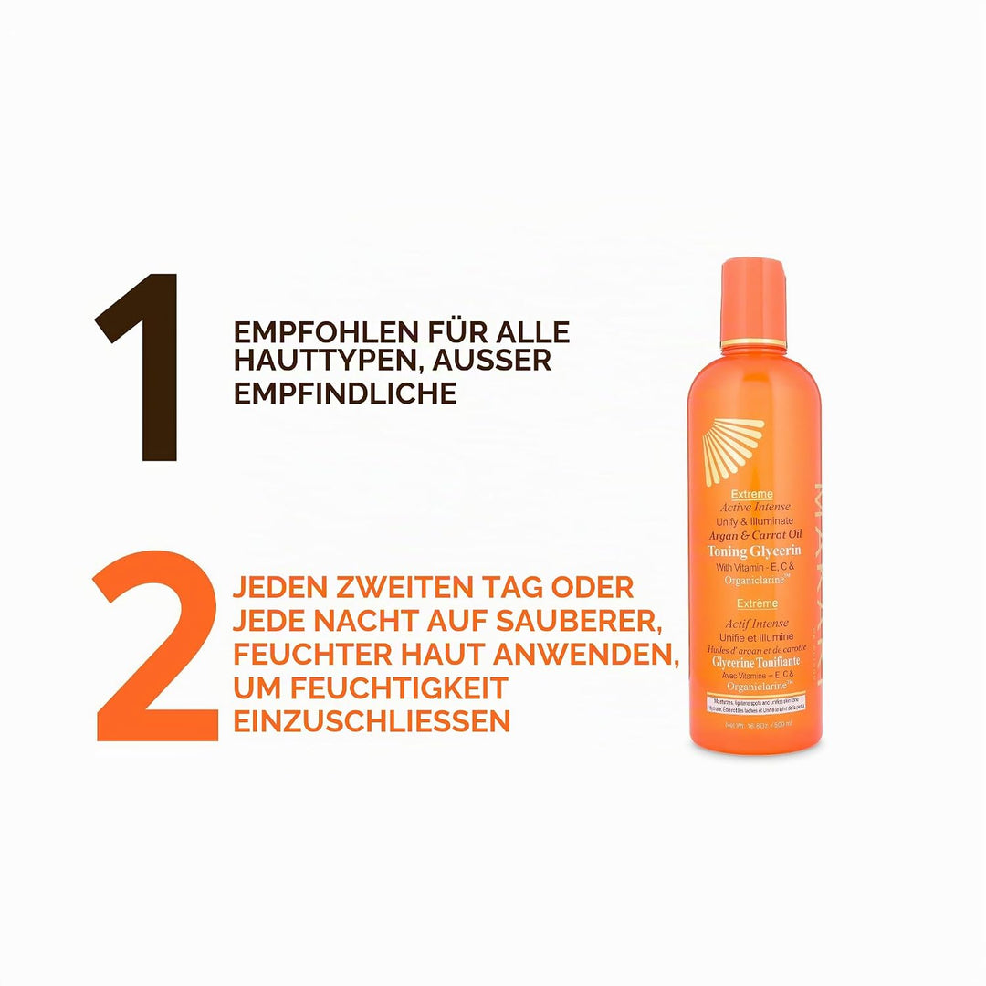 Makari Extreme Karotten &amp; Argan Öl mit Glycerin zur Hautverschönerung 16,8oz - Feuchtigkeitscreme zu